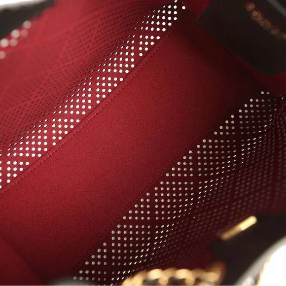 Chanel Small 25 Hobo Bag Black Perforated Calfskin Antique Gold Hardware - Picture 7 of 8